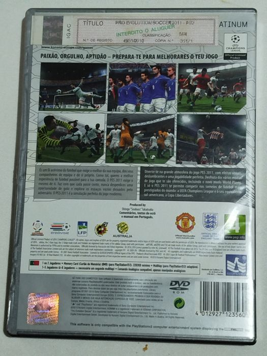 Caixa PES 2011 PS2