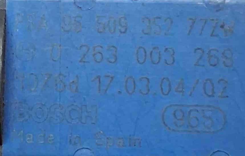 Sensor de Estacionamento Trás 9650935277ZW - PEUGEOT 407