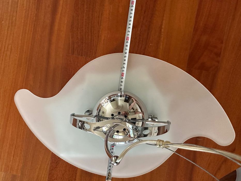 Włoska lampa wisząca ART.6333/1 - Vintage 2000, chrom / lustrzany połysk, STAN Bardzo dobry