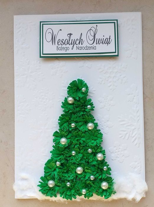 WYPRZEDAŻ Kartki na Boże Narodzenie RĘKODZIEŁO quilling