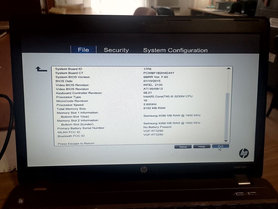 Продам ноутбук hp 4540s