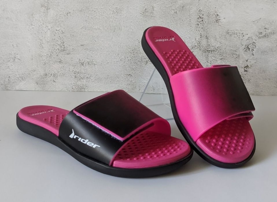 Шльопанці Rider Pool Slide black/pink оригінальні жіночі сланці райдер
