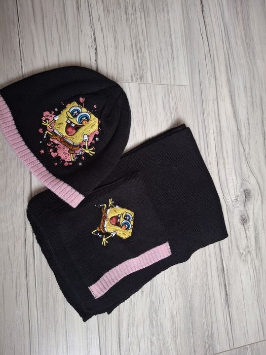Sponge Bob komplet czapka szalik