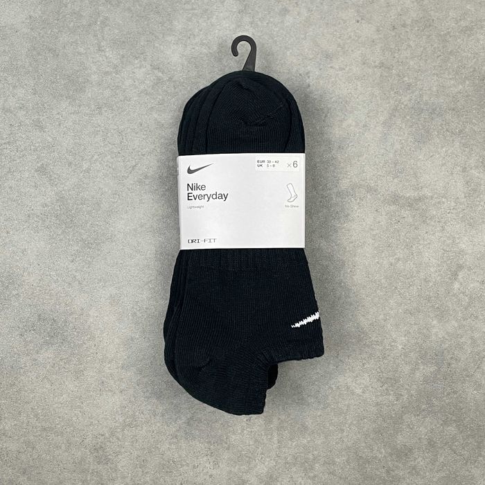 Набір шкарпеток NIKE Everyday No-Show (EU 38-42) (6 Пар) Оригінал Чорні Чоловічі Короткі Спортивні Нові