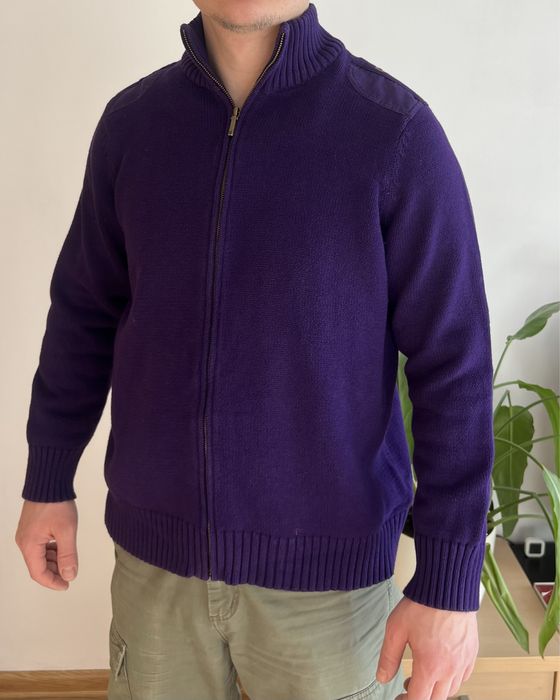 Lauren Ralph Lauren purple turtleneck full zip sweater