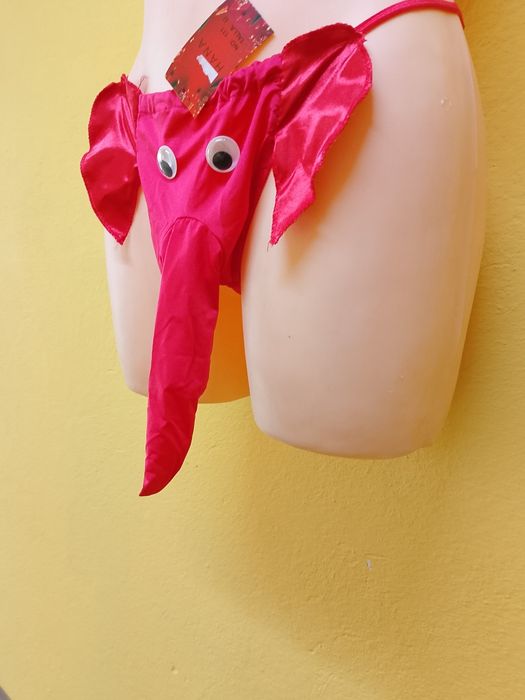 Stringi męskie czerwone  słonik plus gratis