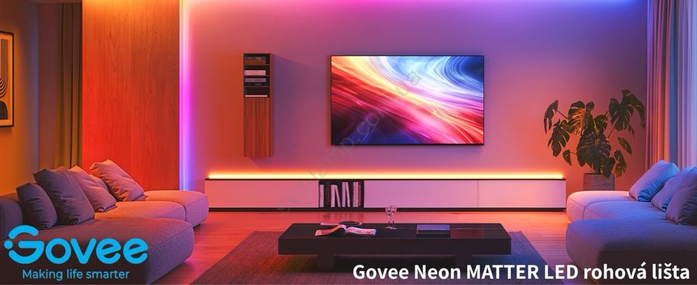 Стрічка світлодіодна розумна Govee H6641 Neon Rope Light for Wall Lining, 5м, RGBIC, WI-FI/Bluetooth Біла