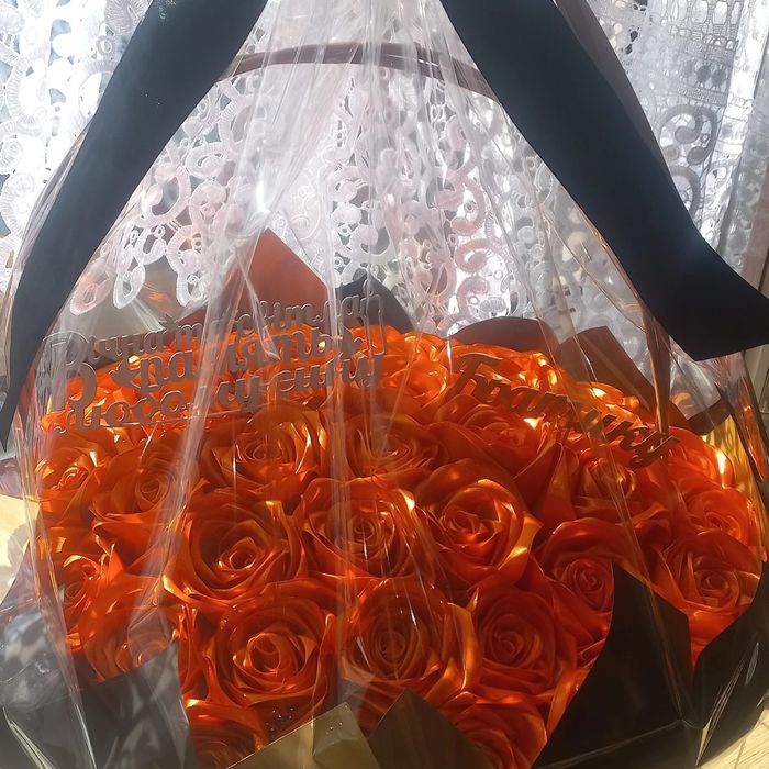 Букети з атласної стрічки