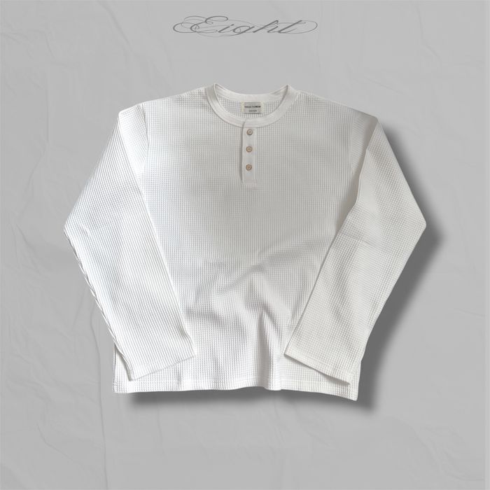 Henley longsleeve archive лонгслів хенлі no faith studios archive архів архівний old money polo ralph lauren вафельний лонг хенли на гудзиках