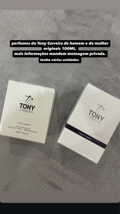 Perfumes Mulher e Homem Originais do Toni Carreira