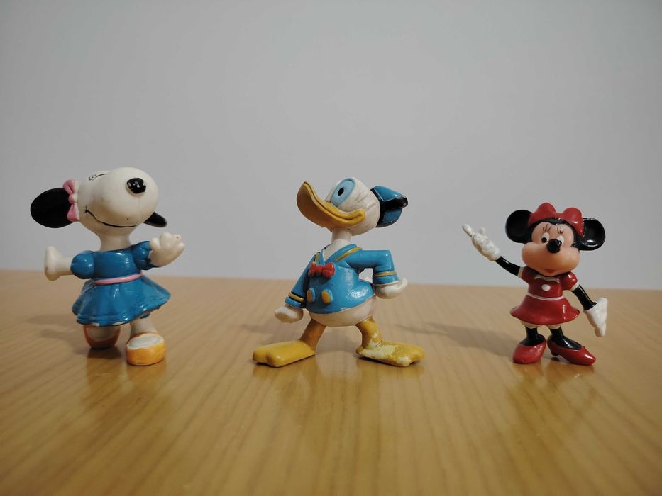 Bonecos PVC Pato Donald, Minnie e Snoopy