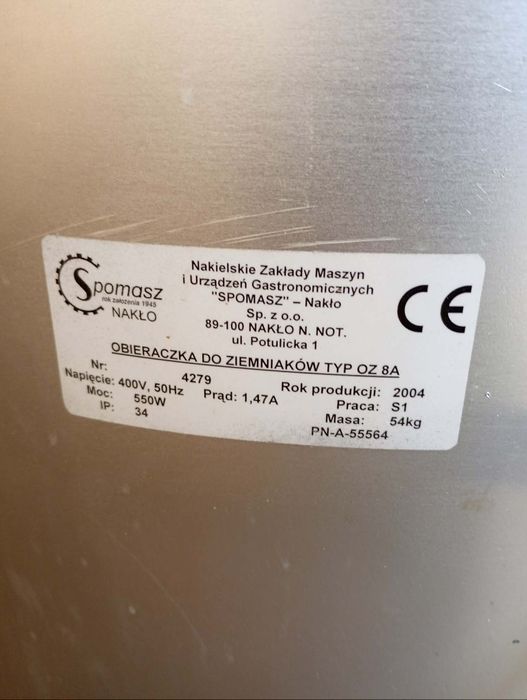 Obieraczka do ziemniaków OZ8 A