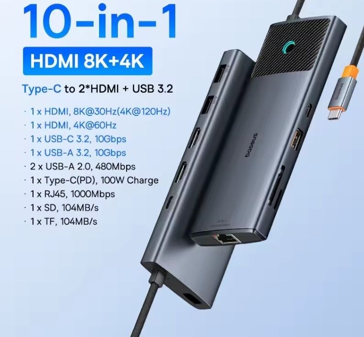 Usb hub. Baseus type c hub.