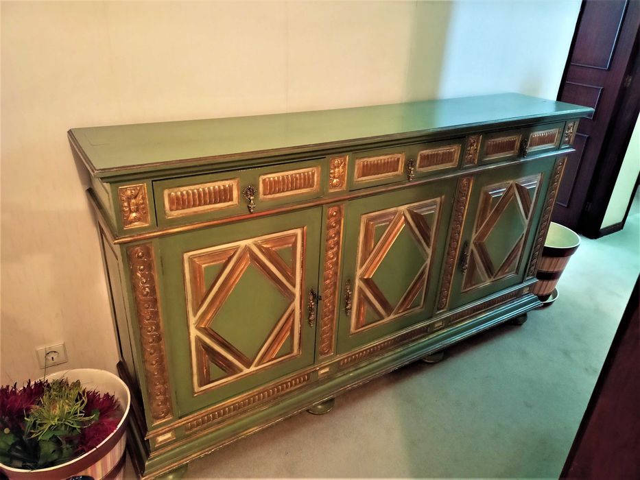Green and Gold Sideboard