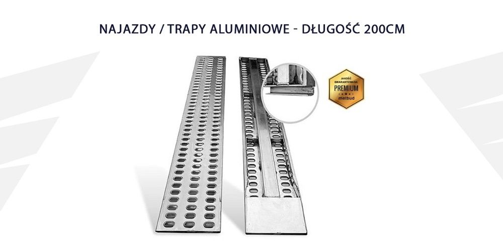Trapy, rampy, podjazdy, najazdy aluminiowe 2m, do lawet