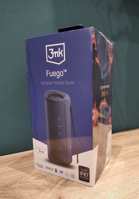 Głośnik bluetooth 3mk Fuego niebieski nowy w folii