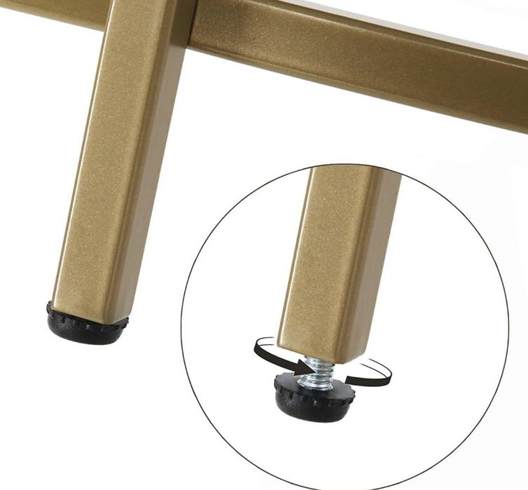 Okrągły złoty stolik