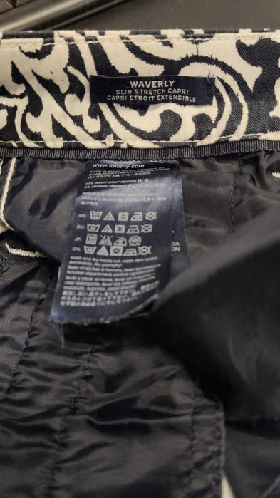 Tommy hilfiger wzorzyste spodnie 3/4 waverly 8 eu 36