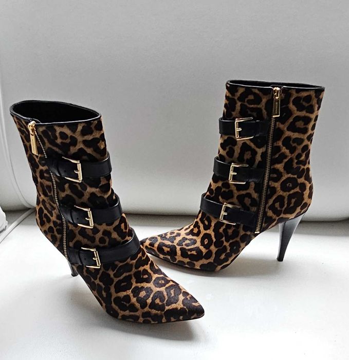 Michael Kors  botki Leopard skóra roz 41