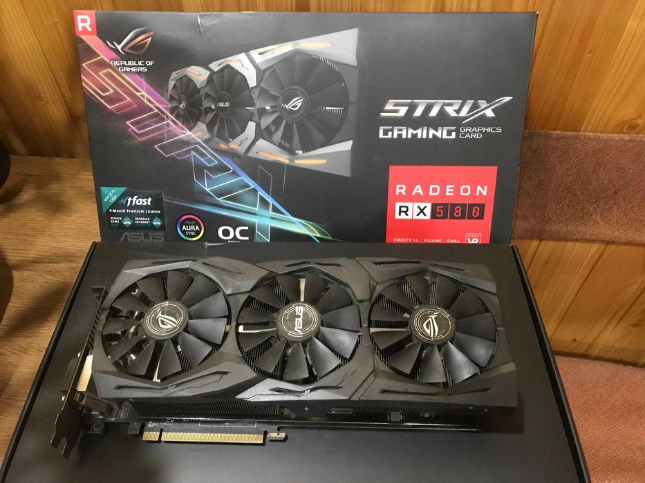 Видеокарта Asus PCI-Ex Radeon RX580 ROG Strix OC 8GB GDDR5 (256bit)