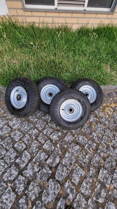 4 pneus completos SUPREME 5.00-8 (Pneu +Jante) - Novos