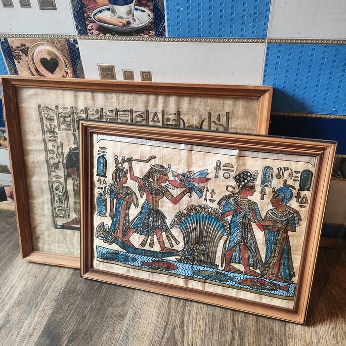 Египетская картина на папирусе