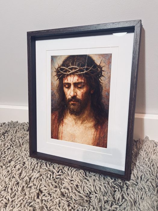 Sw obraz jezus chrystus w koronie cierniowej