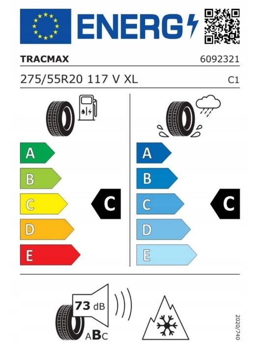 275 / 55 R20  4x ZIMOWE TRACMAX 2026