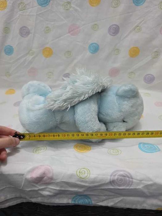 peluche anjo urso / ursinho azul que ora a deus cristão
