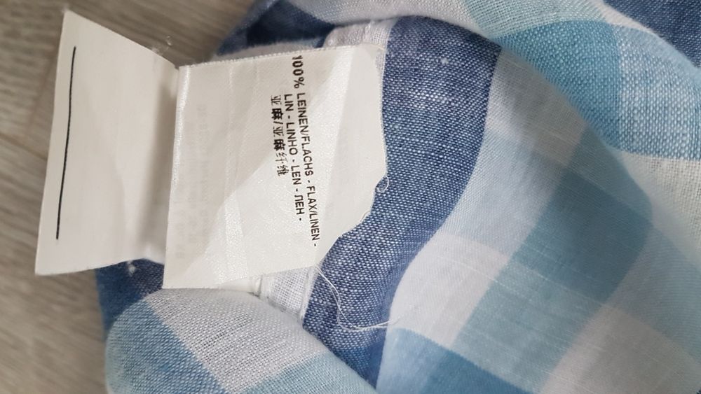 Koszula z krutkim rękawem len lniana rozmiar XL 43/44
