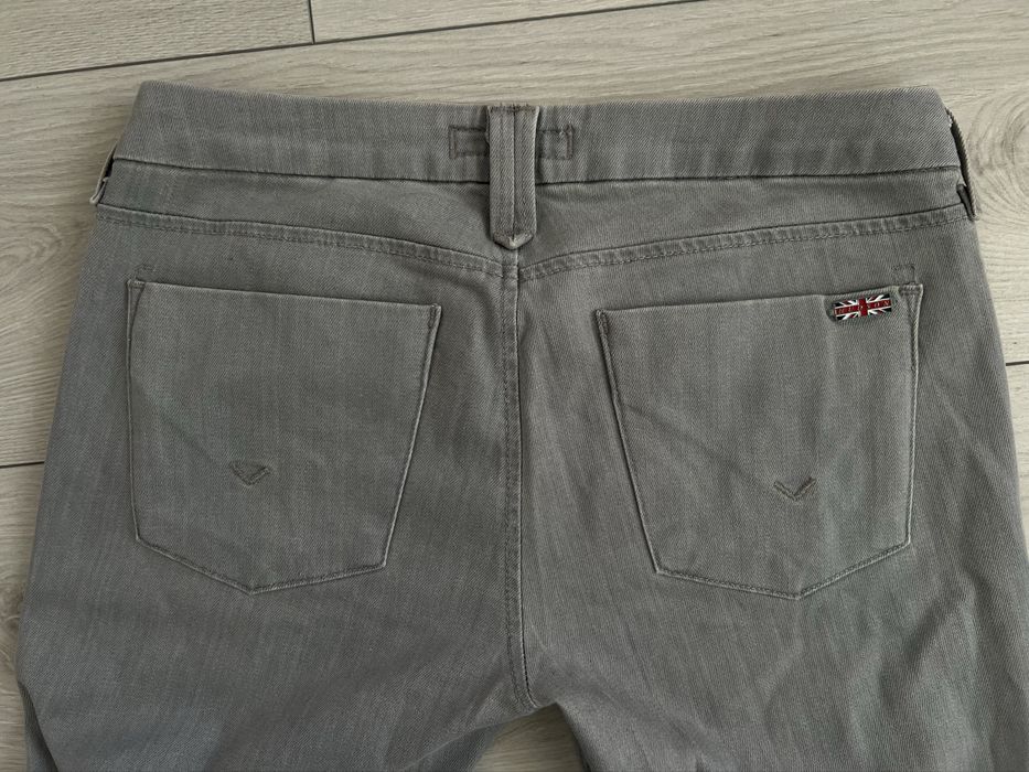 Джинсы винтаж серые низкая посадка широкие клеш flared bootcut 38 40