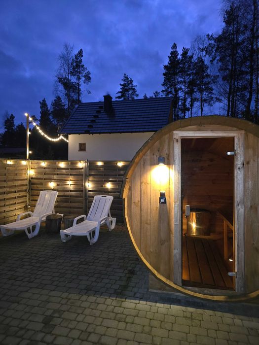Domek na  Kaszubach z basenem ,banią ruską i sauną.