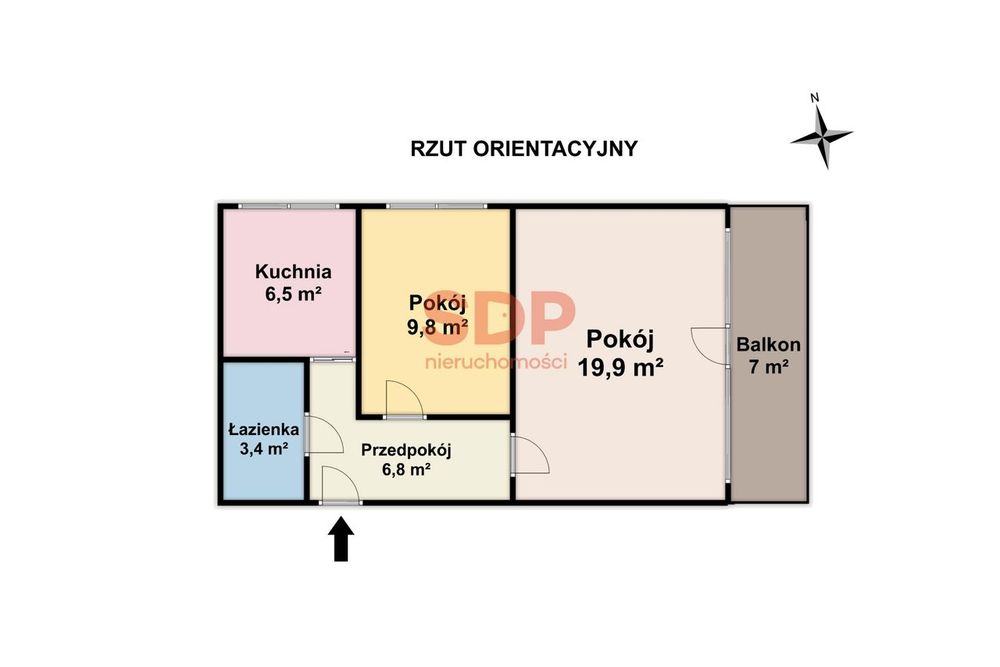 Biskupin | Duży balkon | Parter | 2 Pokoje