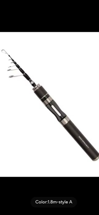 wędka,kompaktowy Travel spinning 32 cm rozłożona 1,80 m