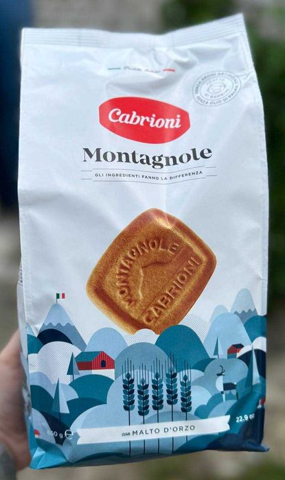 Печиво Cabrioni Montagnole з ячмінним солодом 650 г