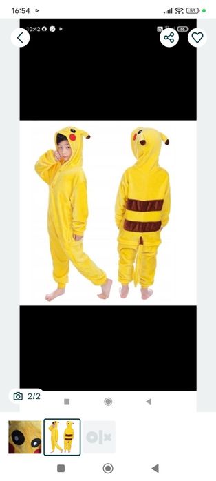 Pokemon pikaczu strój kigurumi