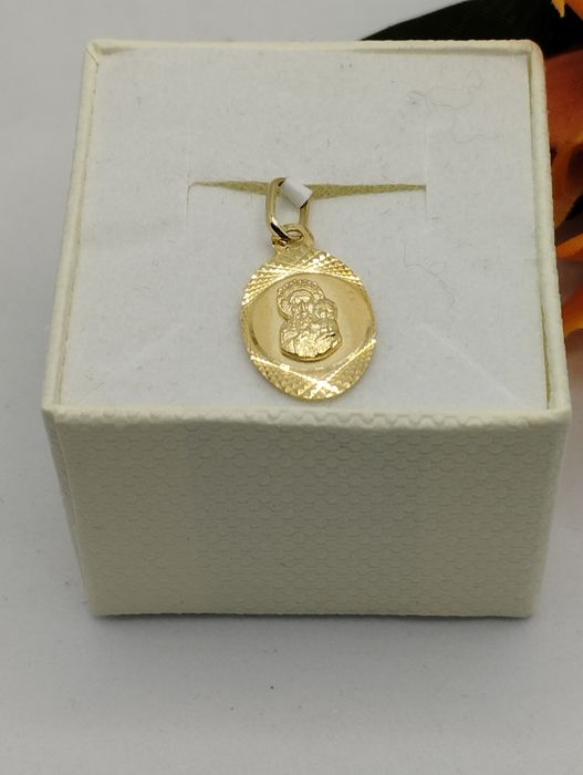 Złoty wisiorek medalik, złoto 585