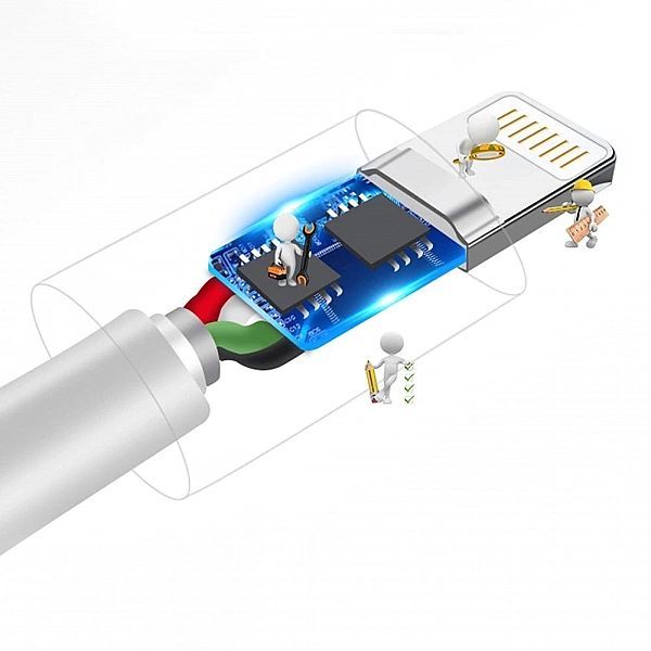 Dudao przewód kabel Usb / Lightning 3a 1m biały (l1l white)