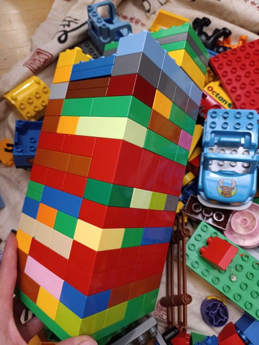 Лего дупло багато залізна дорога міст будівельний кран тварини блоки