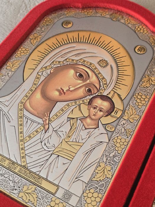 DYPTYK Piękna Ikona Grecka Matka Boska Kazańska JEZUS CHRYSTUS.Meteory