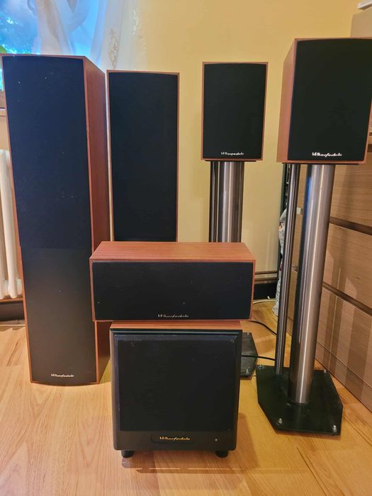 Kino domowe Denon AVR-1306 głośniki Wharfedale