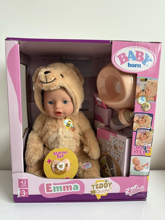 Лялька Baby Born Емма у костюмі ведмедика бейбі борн