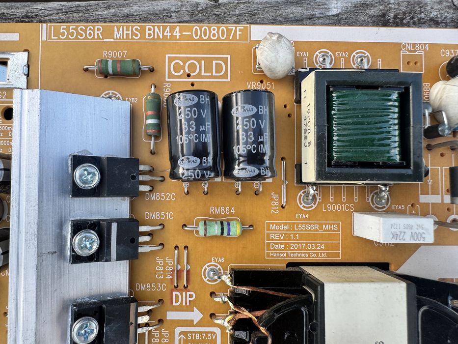 Placa alimentação Samsung UE55MU6105K  L55S6R_MHS BN44-00807F