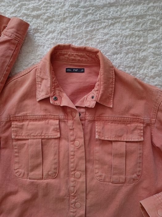 Kurtka dżinsowa oversize damska S/36 bawełna 100%