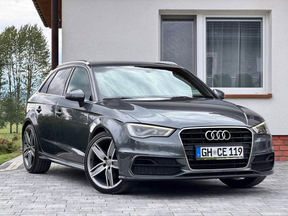 Audi A3 Sportback 2.0TDI 184KM*Quattro*LED*S-Line*SERWIS*S-Tronic*Webasto*Stan Salonowy