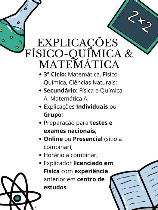 Explicações Matemática e Físico-Química