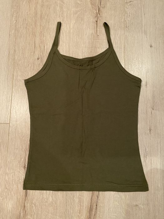 Top khaki na ramiączkach