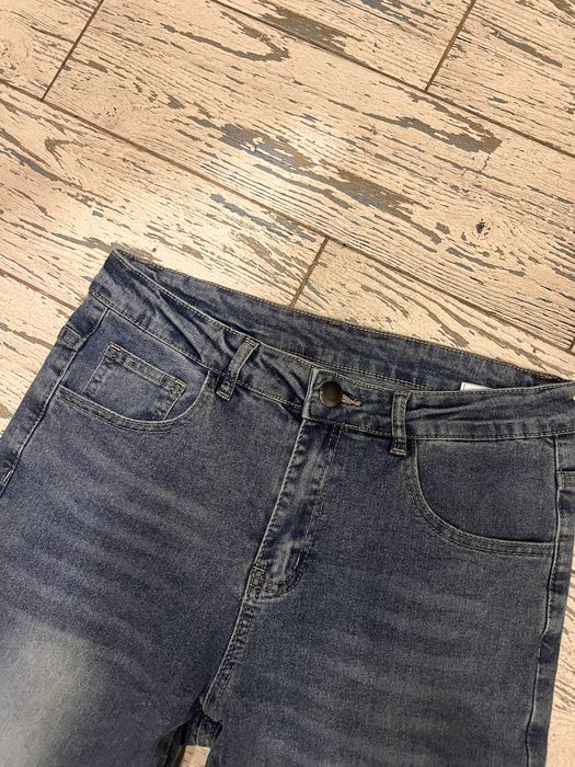 flared jeans blue сині