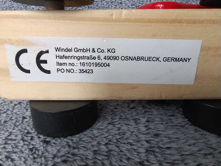 Drewniane auto / wóz strażacki