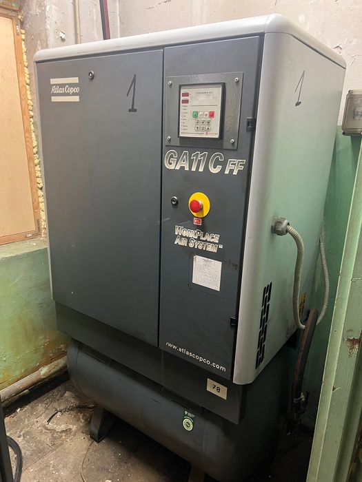 Sprężarka śrubowa Alas Copco G11 z własną butlą